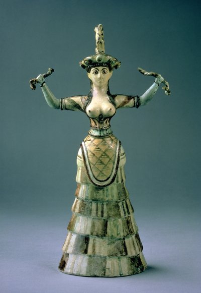 Replica of a Snake Goddess Figurine, c.1600 BC by Minoan